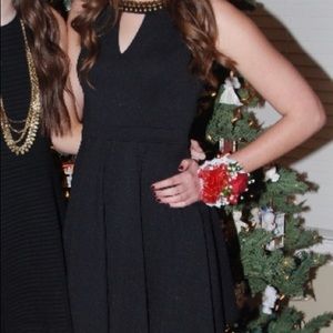 XOXO little black cocktail dress w/ gold beading